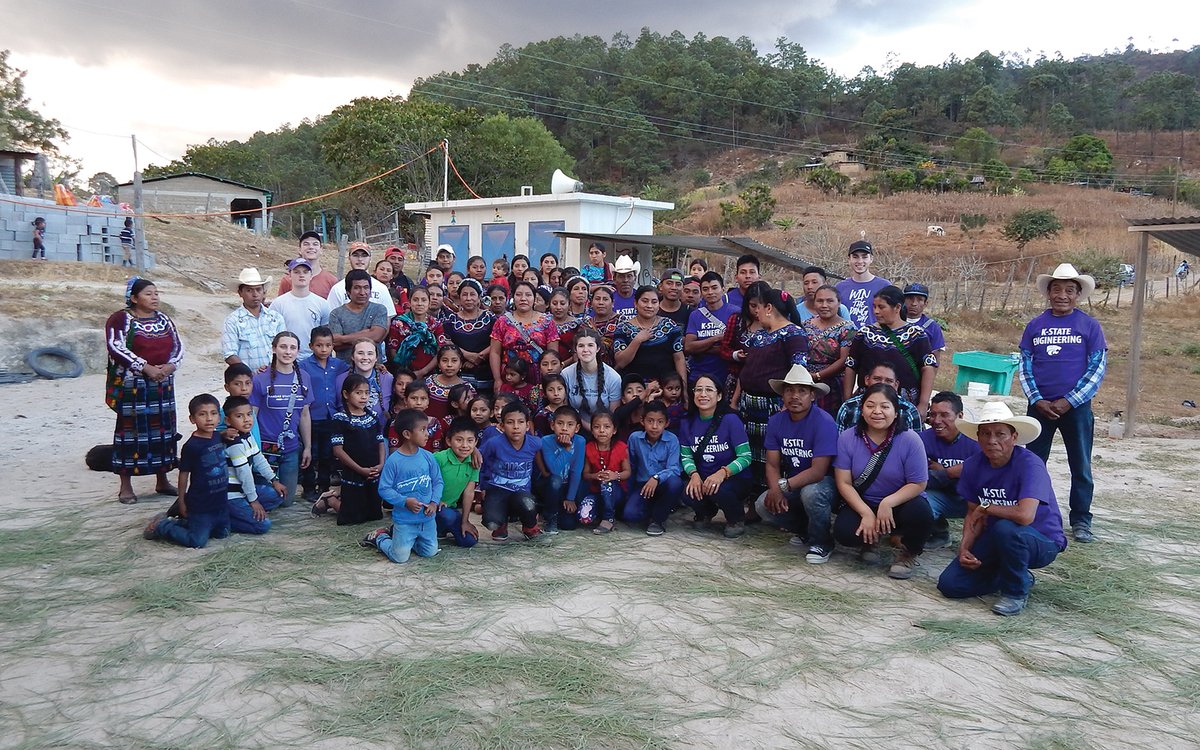 KStateEngg's tweet photo. Few groups have the global impact of Engineers Without Borders, an organization seeking to build a better world through engineering projects that empower communities. Learn more about @BordersKsu's work at https://t.co/mUwuRZkTrX. https://t.co/vYUGPnyn8a