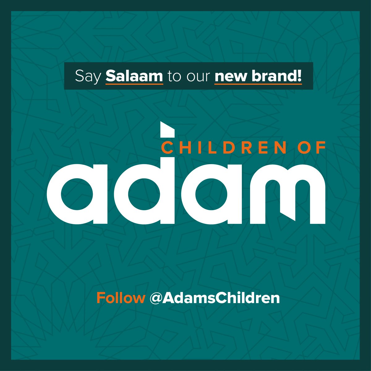 AdamsChildren's tweet photo. We've Rebranded - Introducing Children of Adam 2.0!
Say Salaam to the new and improved Children of Adam and if you have got this far we have a surprise - take a look at our new website https://t.co/Fqub3RGLtv! 

Bismillah - We look forward to serving you. https://t.co/Bde9IPk1Gj