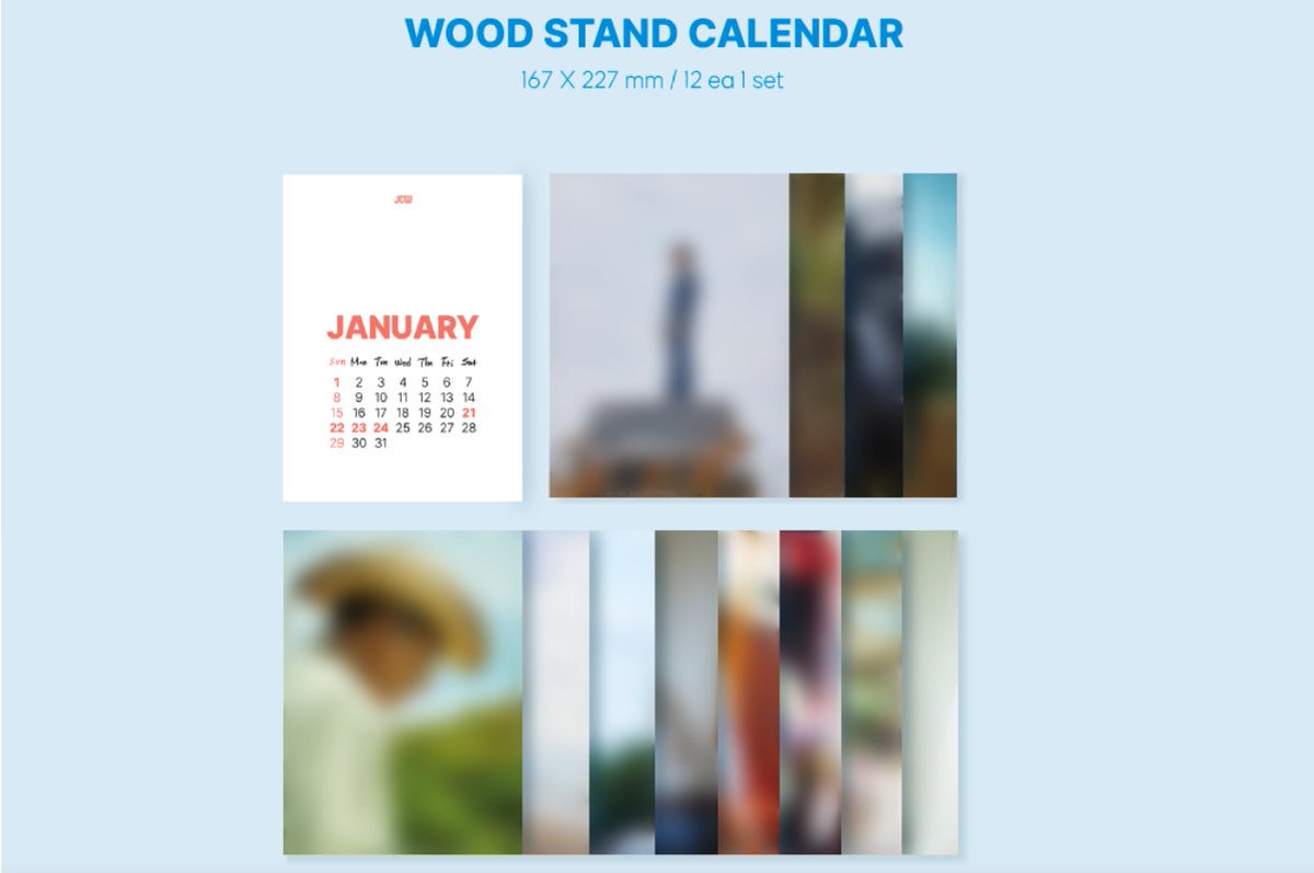 JCWKitchen's tweet photo. [Event] (🧵3/6) What fans have been requesting for SOOOO many years - a Ji Chang Wook 2023 Yearly Calendar (plus a Wood Stand for it fabricated in Jeju-do)! 🌴
 
#지창욱 #JiChangWook #JCW_AwayWeGo
#JCW_SeasonsGreetings #StudioNewBIN https://t.co/LL8aoe9obG
