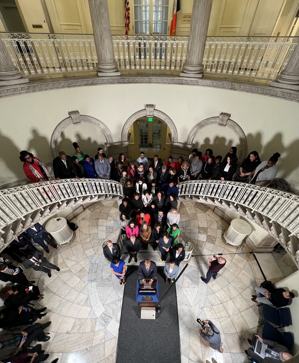 Big day at City Hall. Announcing new two top leaders - Camille Joseph Varlack as COS and Sheen Wright as First Dep Mayor.  Deeply sad to lose ⁦<a href="/frankvcarone/">frank v carone</a>⁩ and Lorraine Grillo, but these two are up to the task.