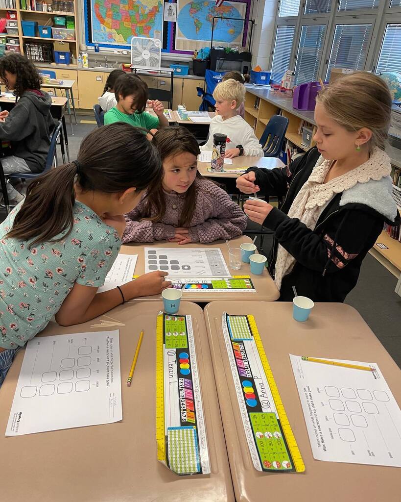 Yesterday was such a busy day that I didn’t even have a chance to share our fun work! We started a science lab about mixing chemicals to create new substances AND we began our realistic fiction book clubs! #avocalearns