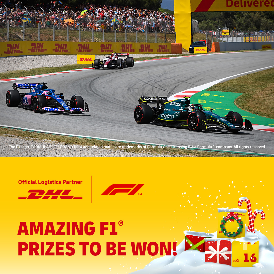 And it's lights out and away we go with day 16 of DHL's advent calendar. 🏎️🟡

We've teamed up with @F1 to give away a host of prizes to bring you closer to the action with the ultimate F1 bundle. 🙌

Enter now: bit.ly/DHLWin

#24DaysofDHL