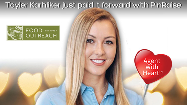 PinRaise's tweet photo. Special thanks to #realtor Tayler Karhliker for her generous #donation to Food Outreach, made on behalf of her client through #AgentwithHeart! Tayler truly cares about #givingback and #donates to her client's favorite #nonprofit after EVERY closing! Thanks Tayler! https://t.co/1yiMumCEMO