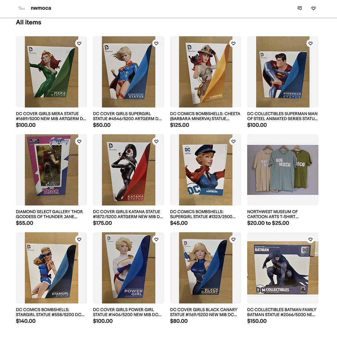 Did you know that #NWMOCA has an ebay store with amazing statues and new t-shirt designs? Well, you do now! Come support a great cause and get an amazing holiday gift to boot! ebay.com/usr/nwmoca/