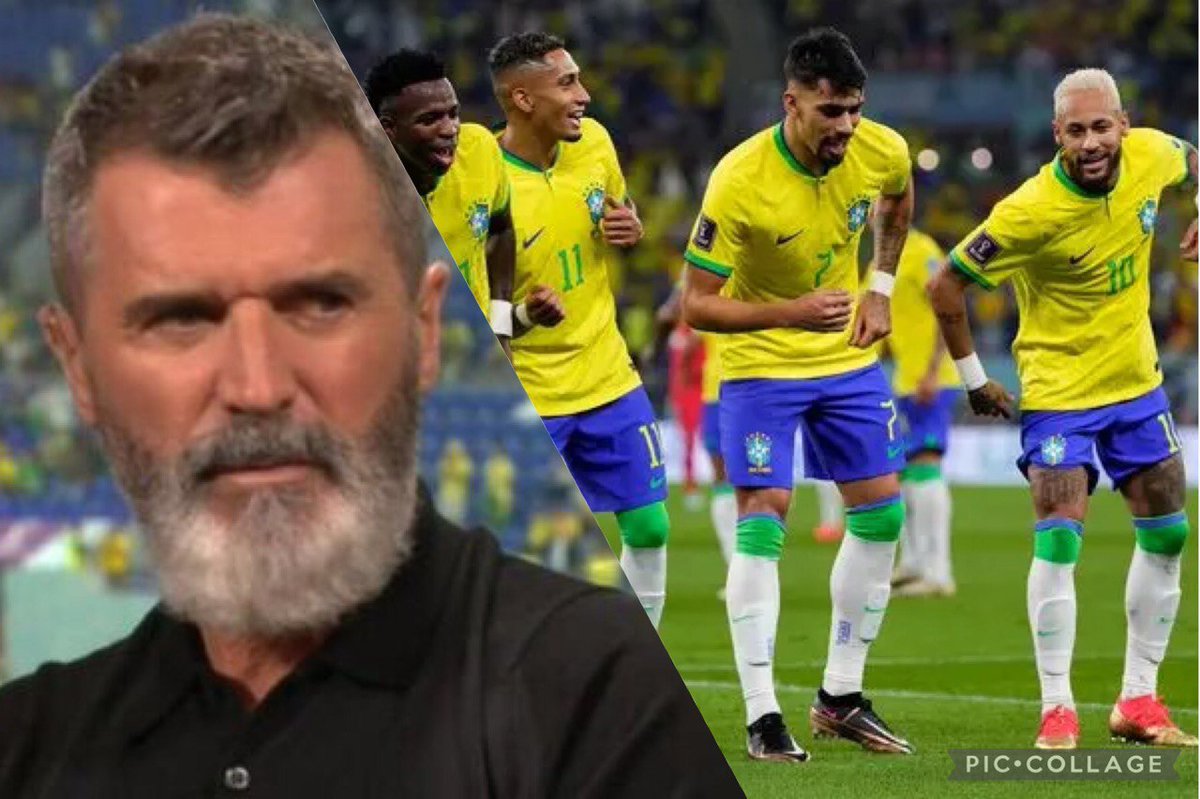 PlayersSayings's tweet photo. Roy Keane on celebrations of Brazil🗣: 

“I think it's disrespectful that they dance like that every time they score. I don't mind the first jig or whatever it was for the first goal, but not every time. It's disrespectful. Even their manager gets involved. I do not like this.” https://t.co/ZZlyungfWQ