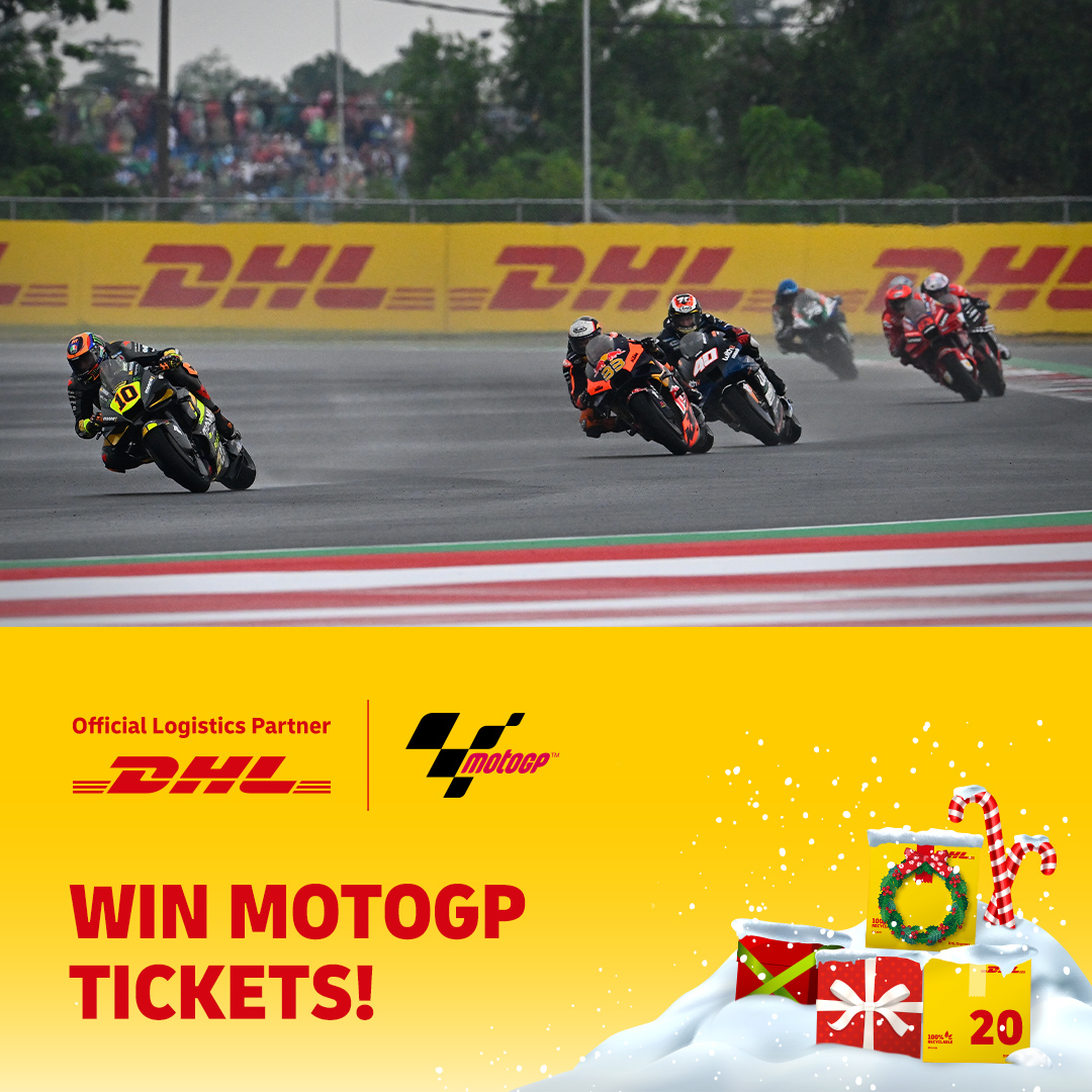 21 Races, 19 Countries, 12 Teams, 1 Prize.🎁

Can you guess what our next prize is? 

We're giving you the chance to win tickets to any @MotoGP race for the 2023 season. 🏍️ 

Enter below⬇️: 
bit.ly/DHLWin

#24DaysofDHL