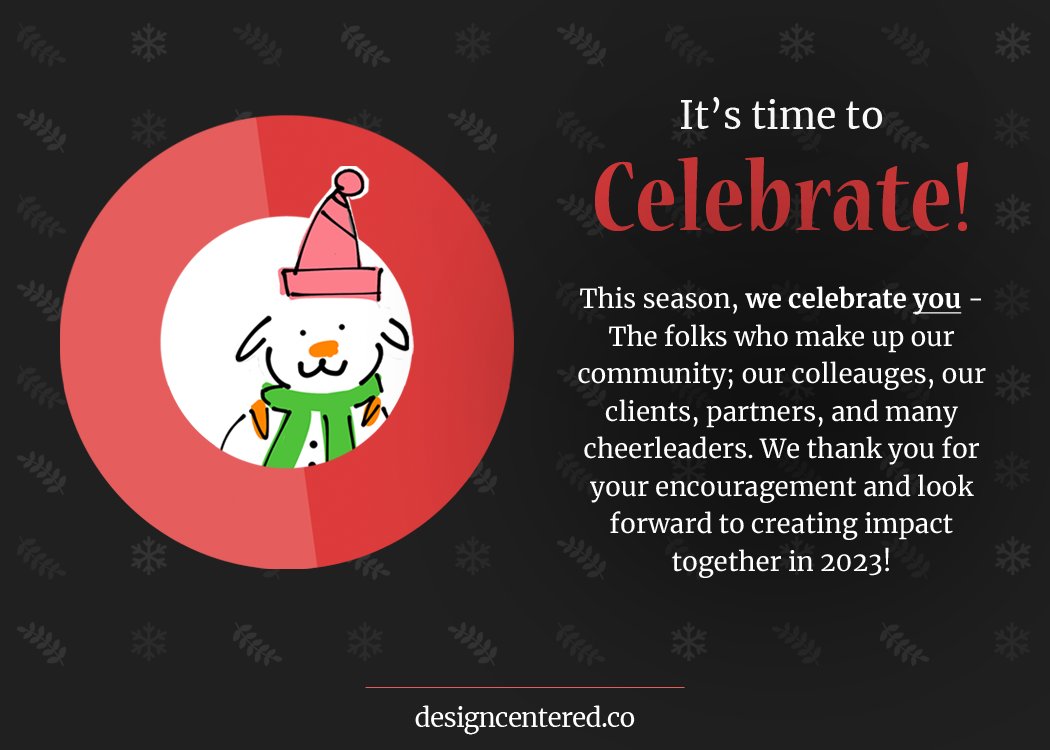 It's the #holidayseason and we are celebrating our community of colleagues, clients, partners, and cheerleaders who have made 2022 an exceptional year of growth. It has been a our privilege to guide services and design solutions for #impact for Canadians coast-to-coast.