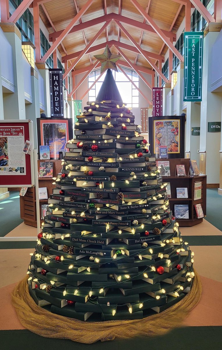Our holiday book tree dedications are filling up our beautiful tree! We've surpassed our original goal, can you help us reach our new goal of $3000? cumberlandcountylibraries.org/FRE-Holiday-Bo…
