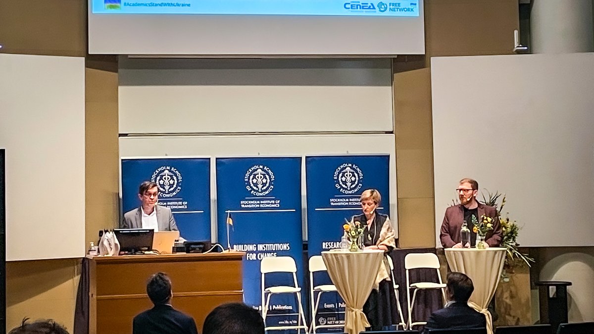 SITEStockholm's tweet photo. What is the impact of 🇷🇺 aggression towards 🇺🇦 in the neighbouring countries? @MichalMyck from CenEA, Yaroslava Babych from @ISET_PI, and Lev Lvovskiy from BEROC, discuss how war has affected Poland, Georgia and Belarus. #SITEDevDay and #DevelopmentDaySITE https://t.co/l07puFsUuV https://t.co/cPeCwDqbd4