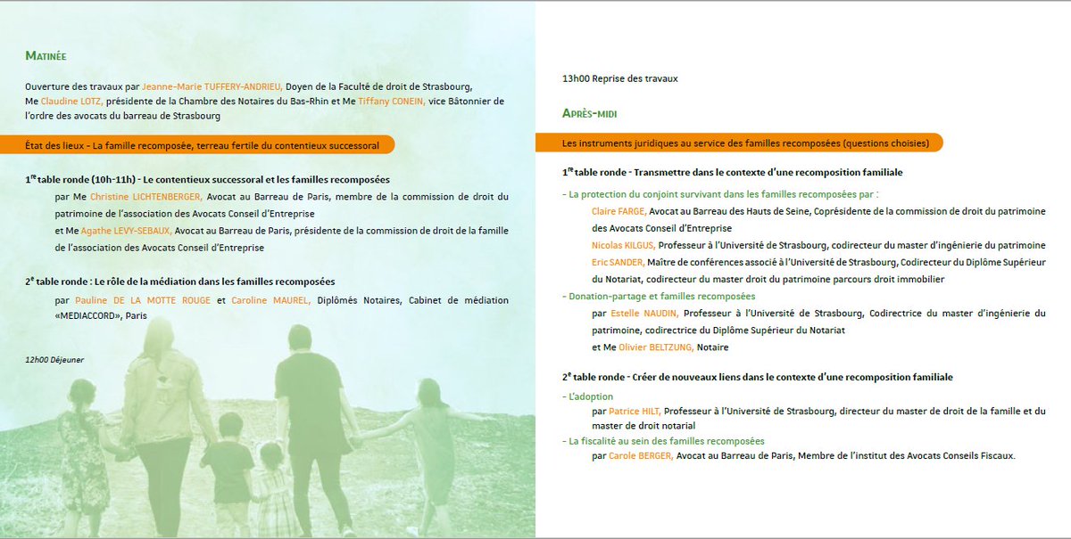 📢Journée d'étude du Centre de droit privé fondamental (CDPF)📢 de l'<a href="/unistra/">-</a> 
"Les familles recomposées"
🗓️ 16 décembre 2022
⏰ de 9h45 -16h00
➡️Amphithéâtre Alain Beretz

Direction scientifique : <a href="/Estelle/">Estelle Motsiou</a> Naudin et <a href="/NicolasKilgus/">Nicolas KILGUS</a> 

Inscription : lnkd.in/exiaYe47