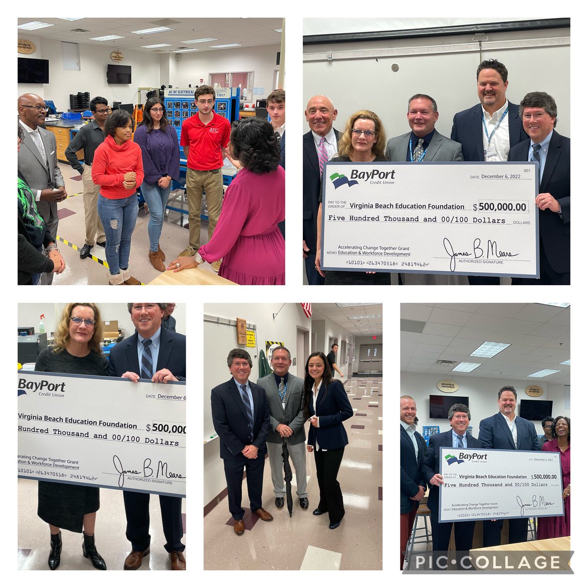 Aaron Spence (@loudounsupe) on Twitter photo Excited to announce <a href="/vbschools/">VBSchools</a> <a href="/TCE_VBCPS/">TCE_VBCPS</a> <a href="/vbedfound/">VB Education Foundation</a> are first ever recipient of <a href="/bayportcu/">BayPort Credit Union</a> Accelerating Change Together $500k grant. Together we’ll establish new renewable energy program <a href="/vb_atc/">ATC Virginia Beach</a>—part of our ongoing commitment to future ready learning and community partnerships! Excited to announce <a href="/vbschools/">VBSchools</a> <a href="/TCE_VBCPS/">TCE_VBCPS</a> <a href="/vbedfound/">VB Education Foundation</a> are first ever recipient of <a href="/bayportcu/">BayPort Credit Union</a> Accelerating Change Together $500k grant. Together we’ll establish new renewable energy program <a href="/vb_atc/">ATC Virginia Beach</a>—part of our ongoing commitment to future ready learning and community partnerships!
