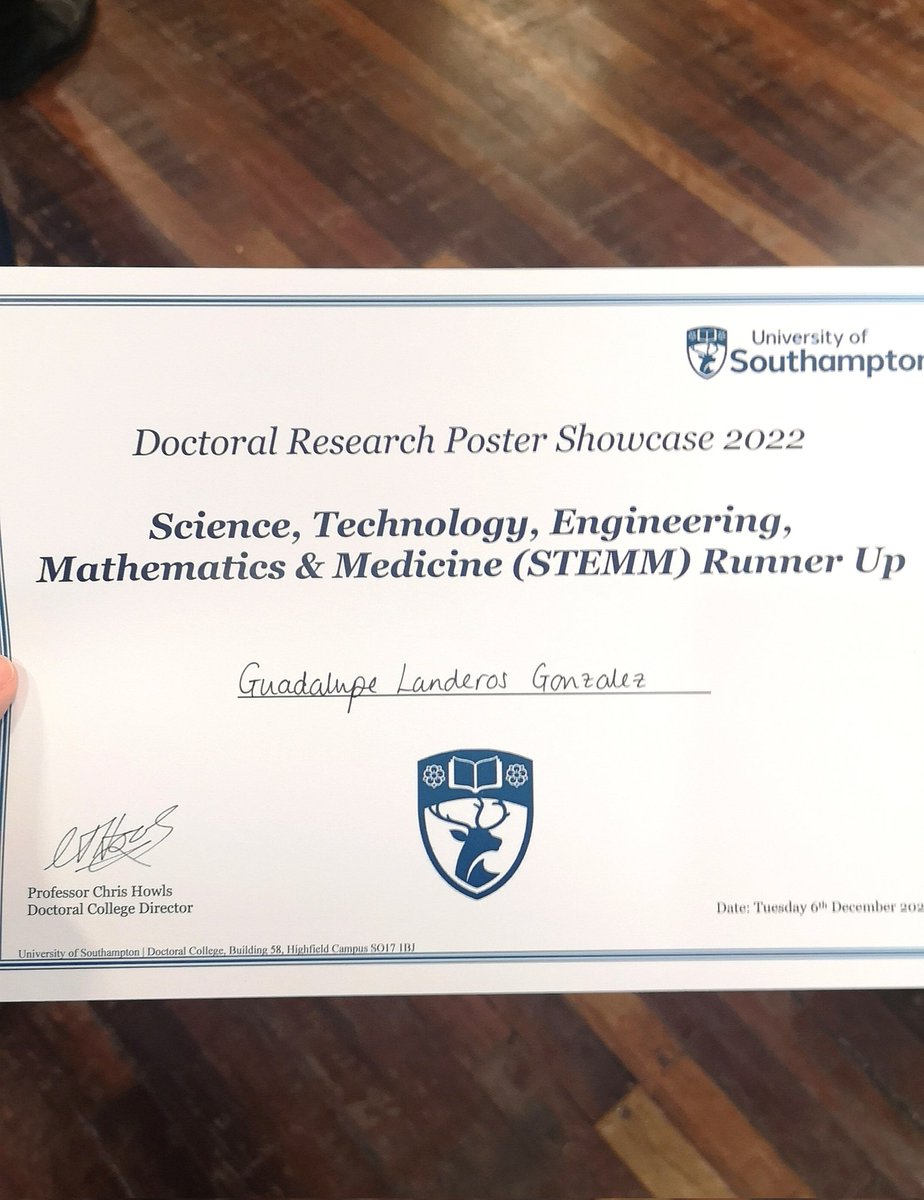 So happy to share what my project is about <a href="/unisouthampton/">University of Southampton</a> and furthermore, getting an award from that!
Thanks <a href="/UoSDocCollege/">The Doctoral College</a> for organising such events!  Congratulations to everyone 🎉😀
#microplastics
#phdlife
