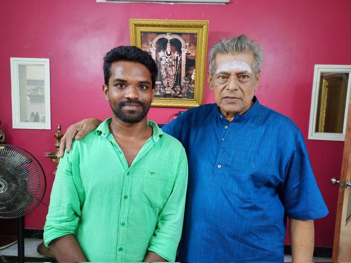 SaravanPerumalB's tweet photo. With senior actor Delhi Ganesh sir ❤🙏🏿 https://t.co/eKJ2qmnyNx