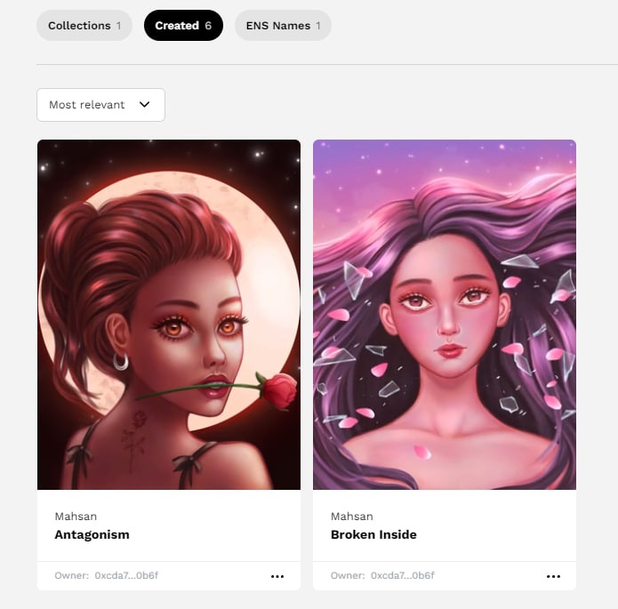 Please check my artworks dear <a href="/ethdotco/">Eth.co</a> ✨🤍
Thanks for support 💓

Available on 👇
mahsan.eth.co/creations

More artworks at foundation ✨
foundation.app/@mahsan