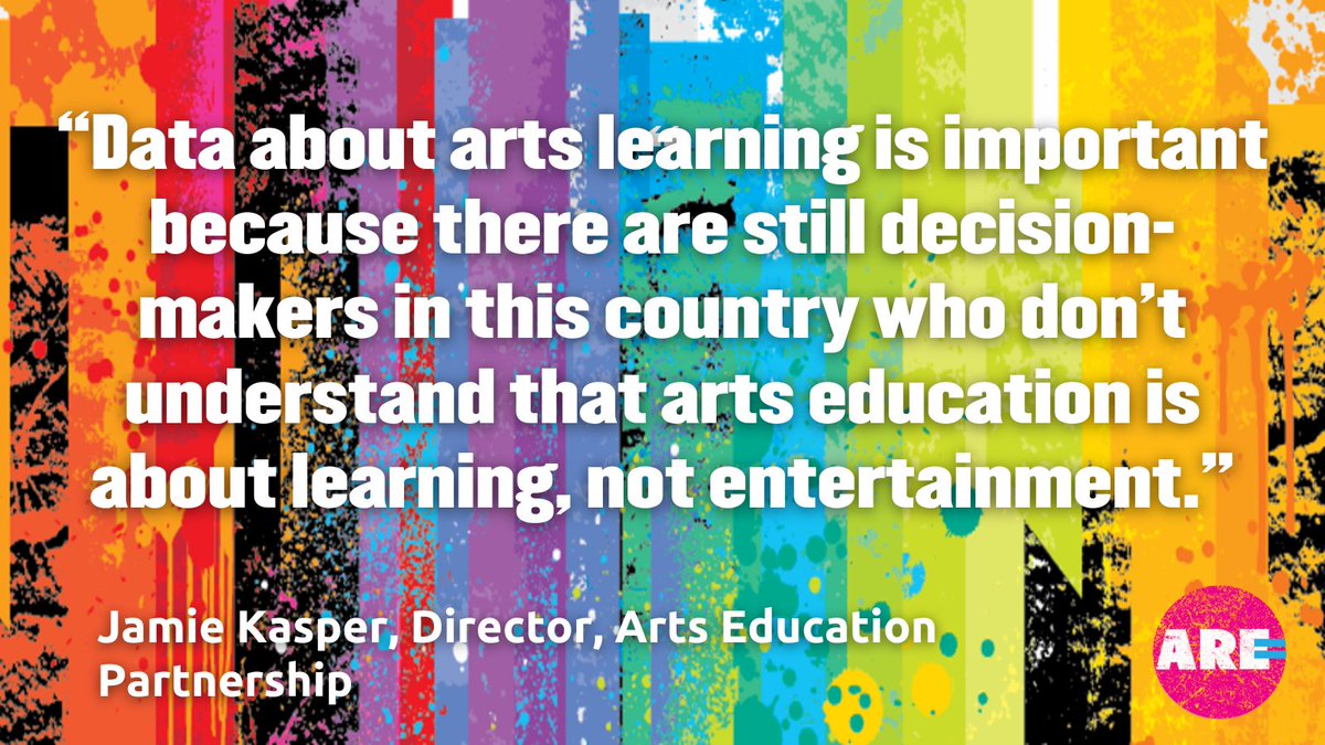 ArtsReducation's tweet photo. “Data about arts learning is important because there are still decision-makers in this country who don’t understand that arts education is about learning, not entertainment.” - Jamie Kasper, @aep_arts
Listen to the podcast episode: https://t.co/McDVssg7HN https://t.co/rcL2fGAkYR