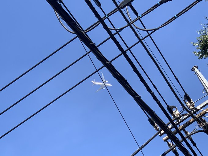 「飛行機 飛行機雲」のTwitter画像/イラスト(新着)