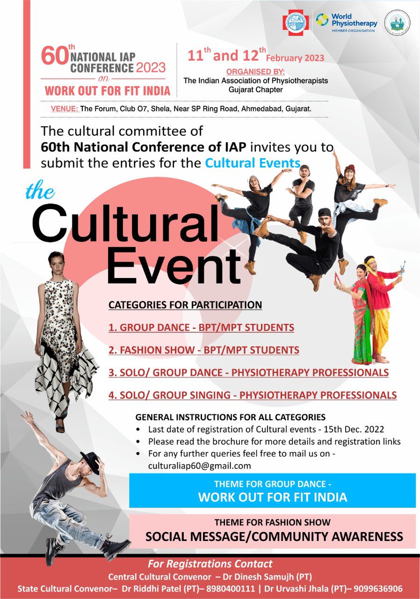 SagarNaikPT's tweet image. Grab the  Opportunity to show your Talent @ 60th IAP National conference.. Ahmedabad …Gujarat #iapconference #RegisterNow #physiotherapy