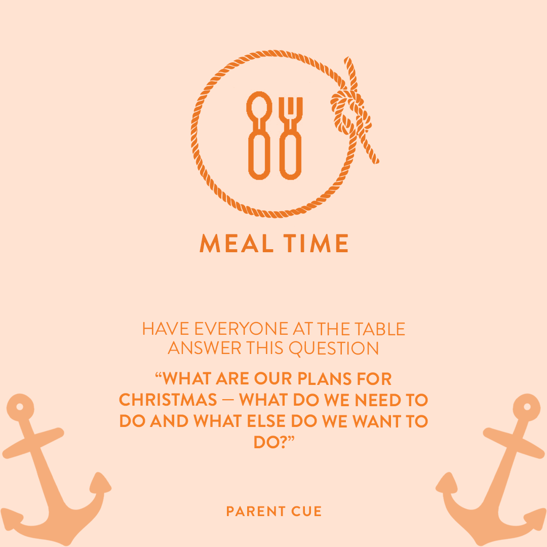 Elementary parents! This week, your kid learned that God always has a plan. Here's a conversation for Meal Time to affirm that truth. 🍴🧡