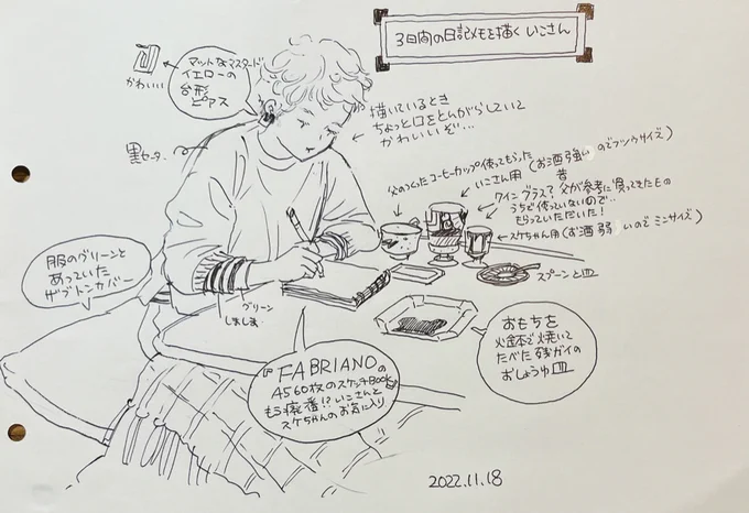 11月17/18日 3体 494/10000
#日々描く #じぇすどろ10000体
いこすけ夫妻が遊びに来ていた期間はジェスドロはできなかったのだけど、スケッチができた。 