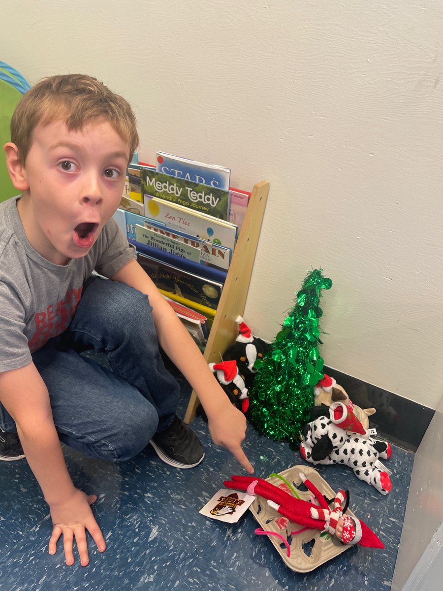 MalloryPeddle's tweet photo. We had a special visitor when we entered the classroom this morning… he was snoozing in an elf bed that was made by our student E! Something tells me he won’t be asleep for long… 😂🎄🎅🏼❄️ @sjboscoschool @NLESDCA https://t.co/MNHbQliAv8