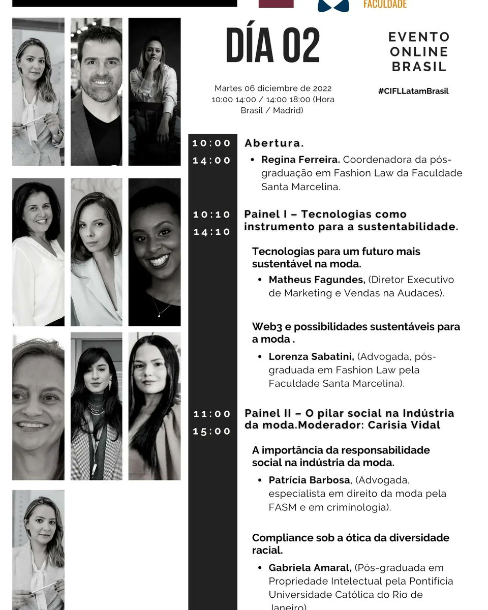 Está en curso la segunda jornada del IICIFL LATAM 2022. Hoy escuchamos excelentes ponencias desde Brasil 🇧🇷.

#FLISpain #FashionLaw #Direitodamoda #IICIFLLatam #CIFLLatamBrasil