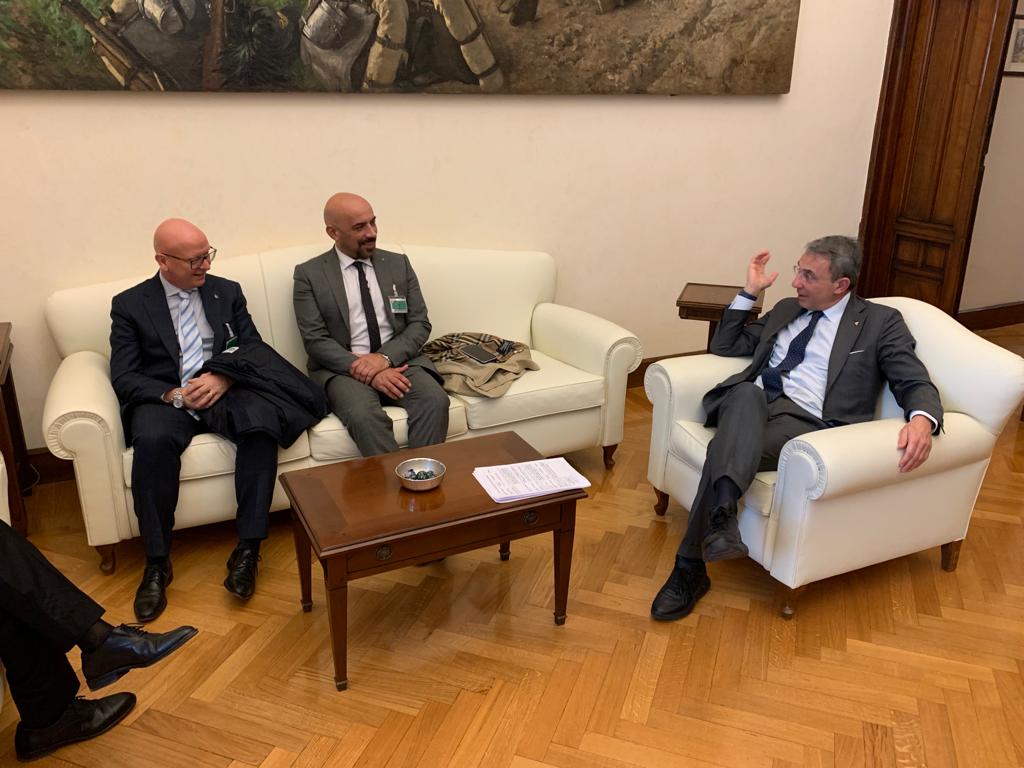 Copagri's tweet photo. #Manovra: il presidente della #Copagri @TBattistat a confronto con il vicepresidente di @Montecitorio @SergioCosta_Gen e con il capogruppo del @Mov5Stelle in Comagri #Camera Alessandro #Caramiello. https://t.co/BrmN9GehUC