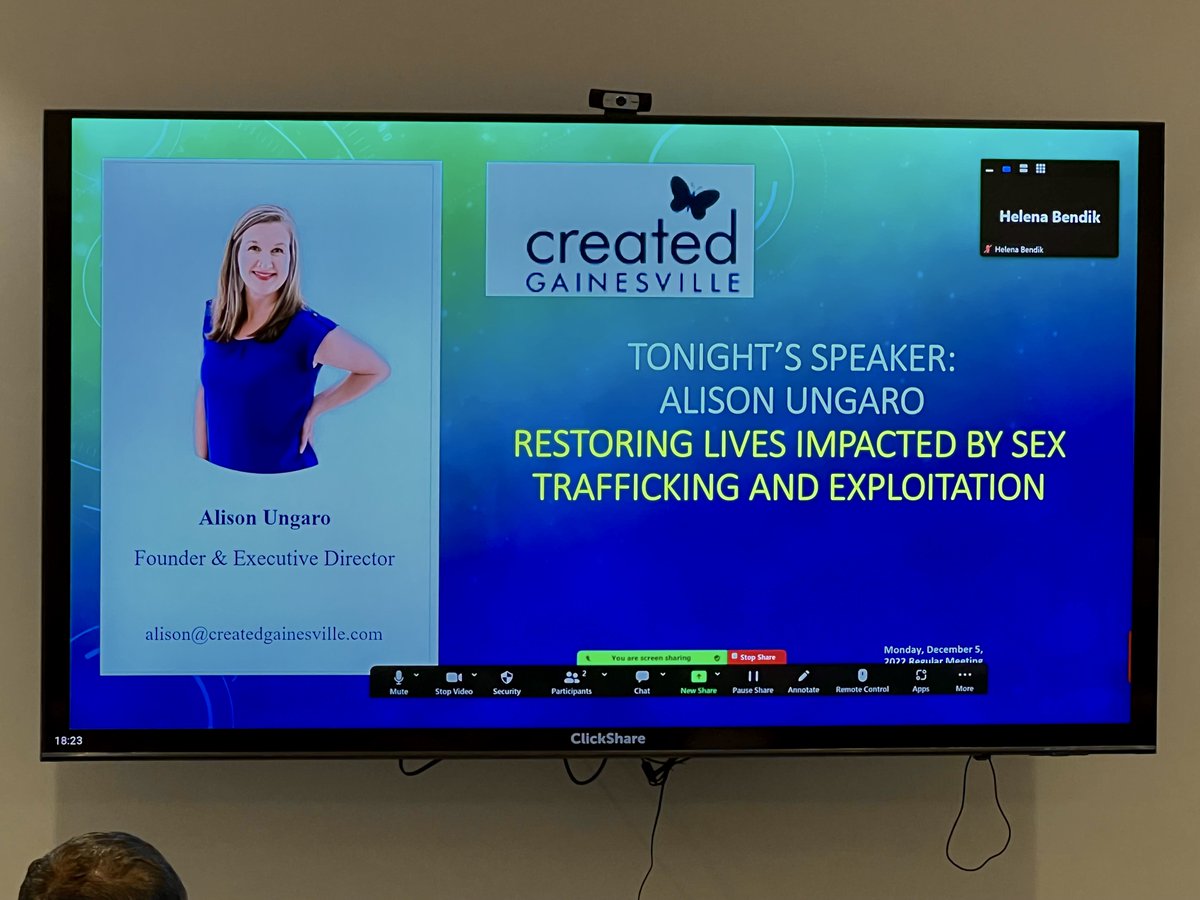 Greater6970's tweet image. 2/2 Alison's presentation on "Restoring Lives Impacted By Sex Trafficking and Exploitation" was incredibly informative and eye-opening. For more information on Created Gainesville, please visit createdgainesville.com

#rotaryclubofgreatergainesville #IsItFun #wearegreater6970