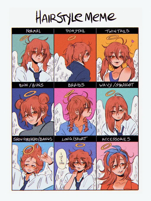 hairstyle meme with angel‼️‼️‼️‼️‼️ 🤝🤝🤝👏👏👏🫶🫶👏🤝👏🫶🤝
which one is your favorite, asking for a friend 