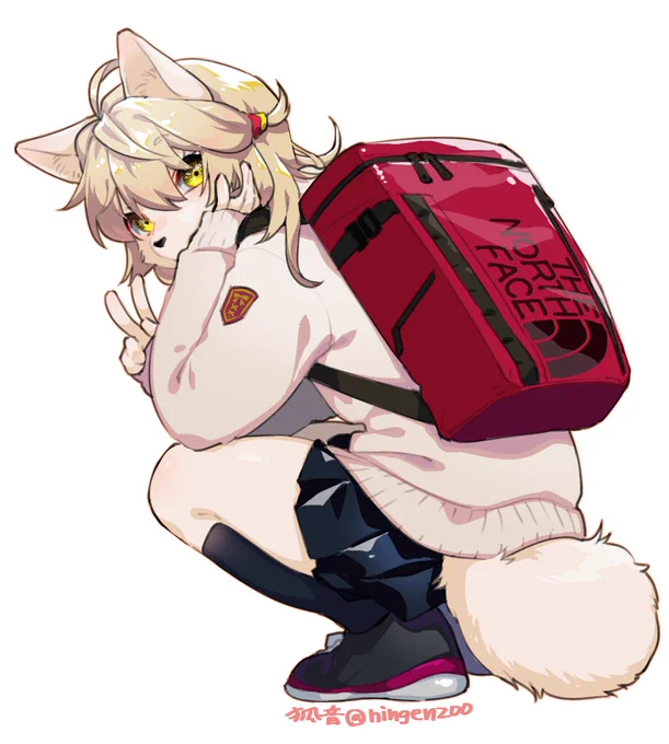 #今年も残りわずかなので今年一番伸びた絵を貼るskebでご依頼頂いた竜人ちゃん制服verでした!オリジナルではしゃがみいちりちゃん。 