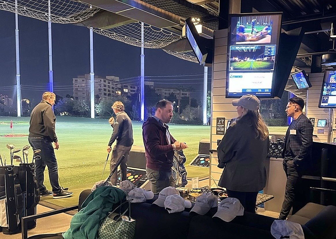 Digi_Kyle's tweet photo. @AWS re:Invent is in full swing - and not just because we were at @Topgolf last night ⛳ We’re excited to connect with more of the AWS Cloud community this evening at our cocktail event with @Merkle. 

#AWS #reinvent #reinvent2022 #cloudcommunity https://t.co/uAwRh8HpCc