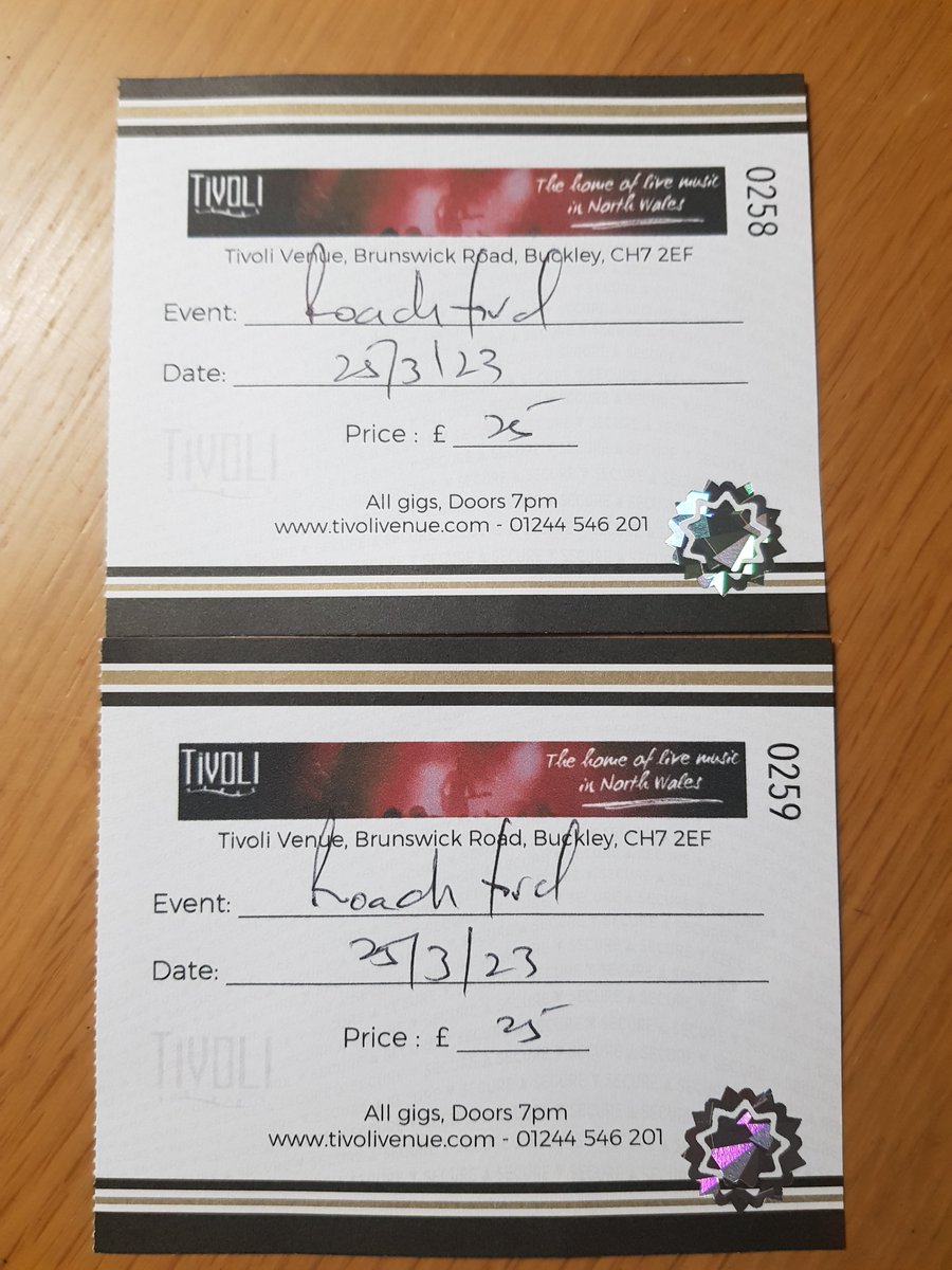 SueHMatt's tweet photo. @roachfordmusic Got our tickets for Buckley Tivoli 25/3/23. Me and my lil sis will be there, can't wait! https://t.co/02EZzL96nP