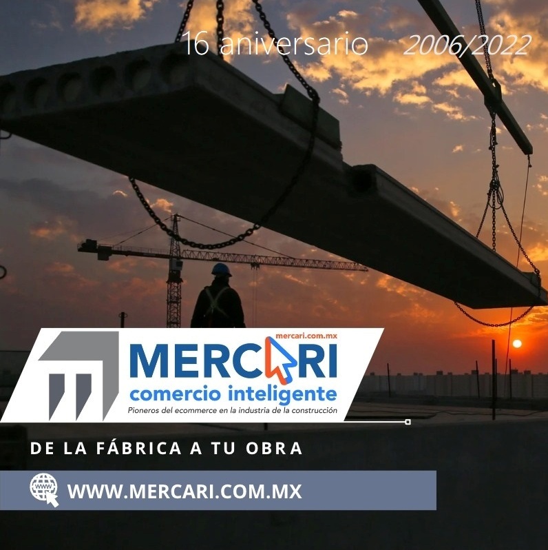 mercariobras's tweet photo. Hoy cumplimos 16 años, de ser pioneros del #ecommerce en la #industriadelaconstruccion en #Mexico gracias a nuestros clientes, proveedores y amigos por su lealtad y preferencia, #novaceramic #proconsa #bautech #sika #eucomex #vandex #plami #oplex #probarro. https://t.co/QeoyzcnOiu