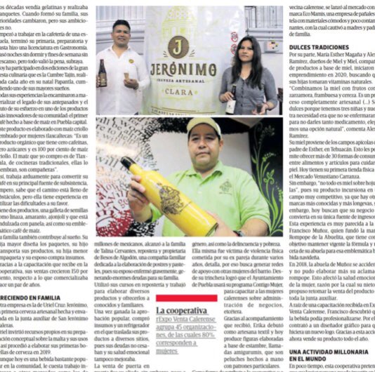 ExpoCalerense's tweet photo. 🙋🏻‍♂️- Hoy el equipo #expoventa está en primera plana del #soldepuebla .- Conoce como este proyecto de economía social generado desde 2019 en san Jerónimo caleras a contribuido en generar dinámica económica en nuestra #zonanorte. https://t.co/ZmLA03JsuL https://t.co/xDfA83C0rG