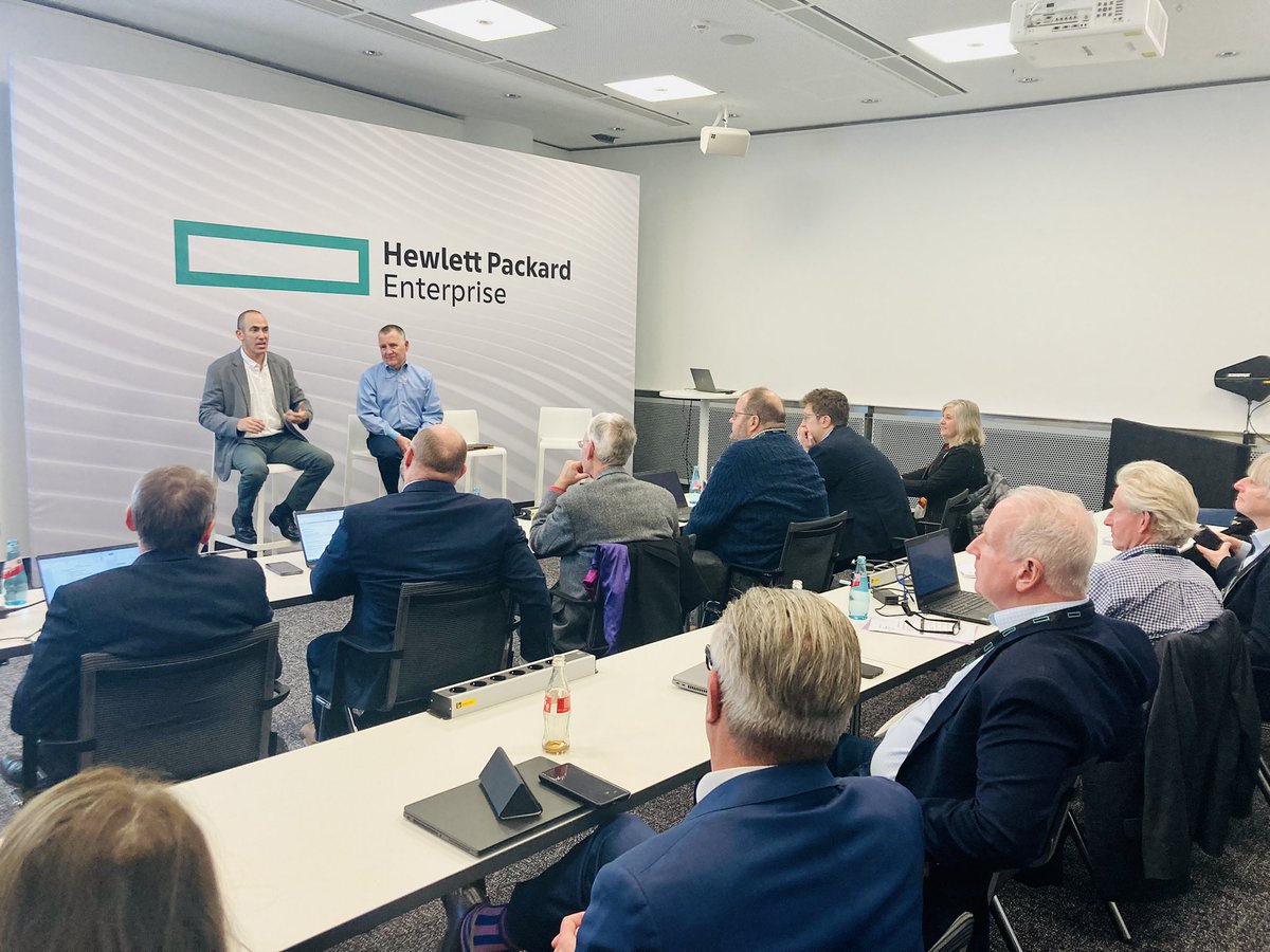Live from #HPEDiscover Feeling privileged to attend a closed meeting with top European analysts: good Q&amp;A session with <a href="/DrJohnFrey/">John Frey</a> and <a href="/BradShapiro9/">Brad Shapiro</a> about ways to fully integrate #IT in #sustainability strategy. <a href="/JeannaBlatt/">Jeanna Blatt</a> <a href="/Randy_Cairns/">Randy Cairns</a>  <a href="/ericOanderson/">Eric Anderson</a> <a href="/JennyMarinaro/">Jenny Marinaro</a>