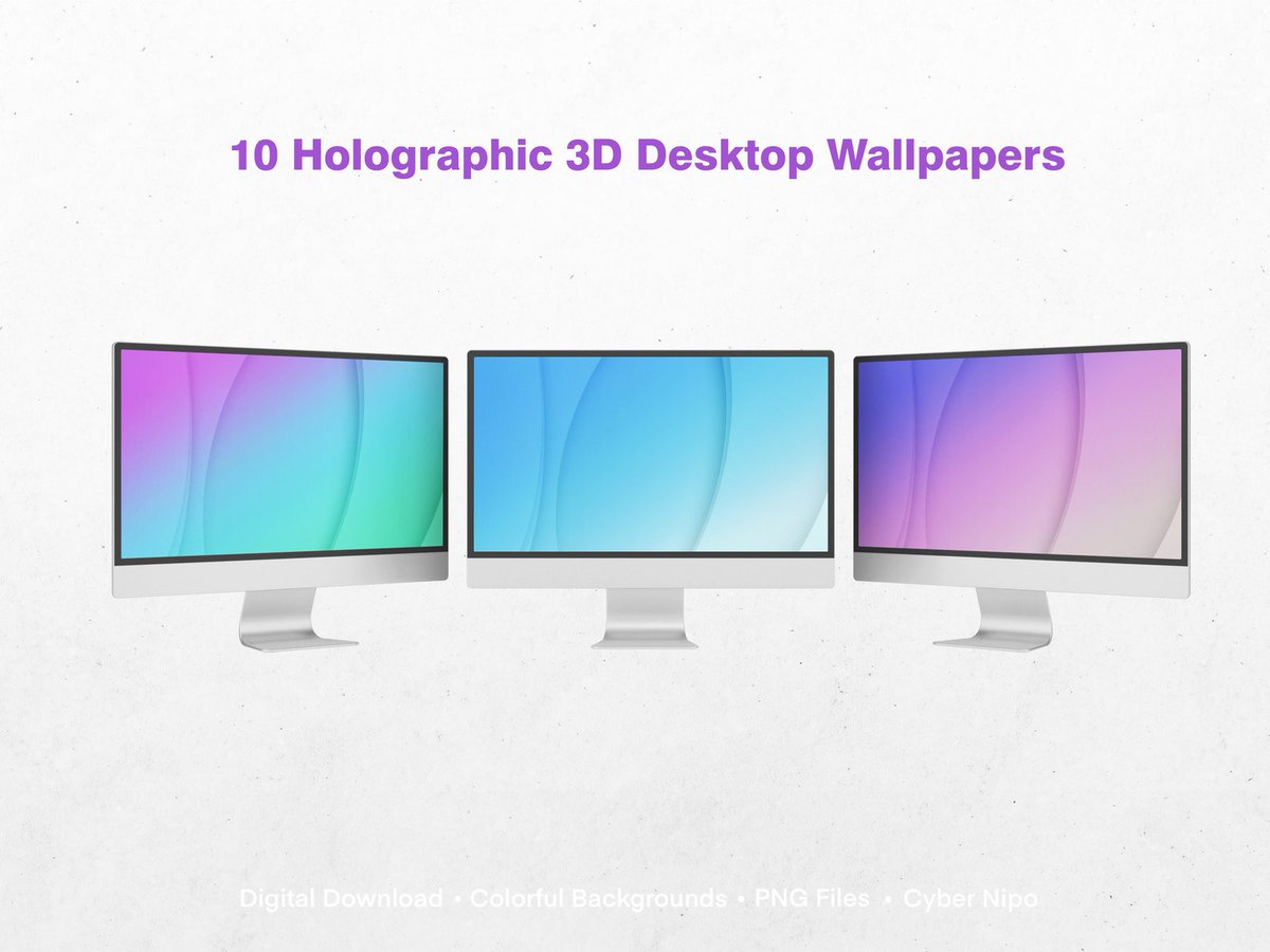 saurabh_nagar20's tweet photo. 3D Abstract Desktop Wallpapers Bundle, Digital Backgrounds, 10 Holographic Downloadable Wallpapers
 #Wallpapers #gift #DigitalBackgrounds #AbstractDesktopWallpapers #Holographic #CyberNipo #EtsySeller

👉https://t.co/Pnv3ihf1P0 https://t.co/loReE1ukGp