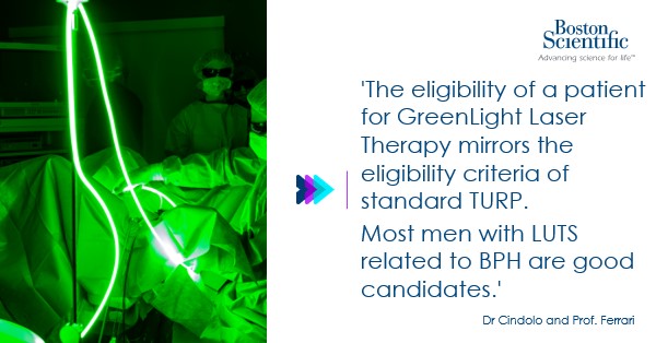 Spotlight 
Prof. Ferrari and Dr Cindolo believe that the  GreenLight XPS(TM) Laser Therapy System can be a versatile solution for a broad range of patients with benign prostatic hyperplasia (BPH) from classic vaporisation to enucleation.  
bit.ly/3VLIXCa 
#BSCEMEA #BPH