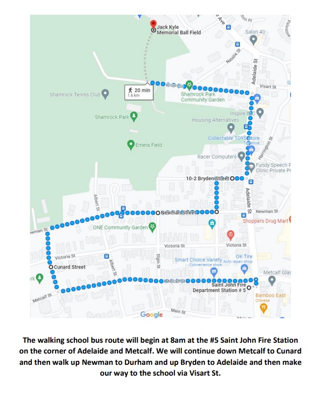 The Walking School Bus to Centennial School is a great way to start your morning! Check out the map and join us anywhere along the route!