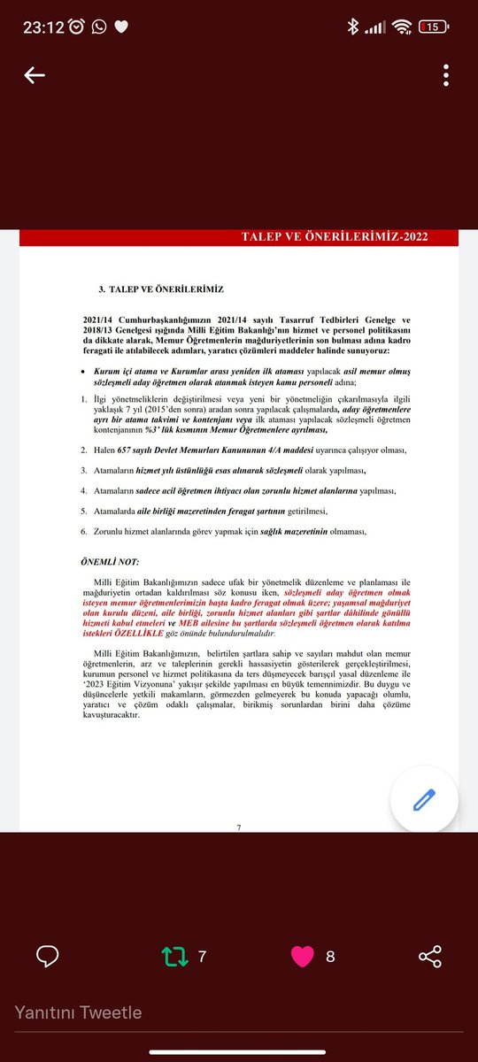 <a href="/arasfb01/">MEMUR ÖĞRETMENLER BİRLİĞİ</a> <a href="/kilicdarogluk/">Kemal Kılıçdaroğlu</a> <a href="/tcmeb/">Millî Eğitim Bakanlığı</a> <a href="/herkesicinCHP/">CHP 🇹🇷</a> <a href="/fethigurer/">Ömer Fethi Gürer</a> <a href="/GulizarBicer/">Gülizar Biçer Karaca</a> <a href="/lalekarabiyik/">Lale Karabıyık</a> <a href="/yildirimkaya40/">Yıldırım Kaya</a> @Av_Burcu03 <a href="/GokceGokcen_/">Gökçe Gökçen</a> <a href="/nejlakurul/">Nejla Kurul</a> <a href="/egitimsen/">Eğitim Sen</a> <a href="/EgitimSozSen/">Nihat AYDIN Eğitim Söz-Sen Gen.Bşk.</a> #MemurÖgrtYeriOkul