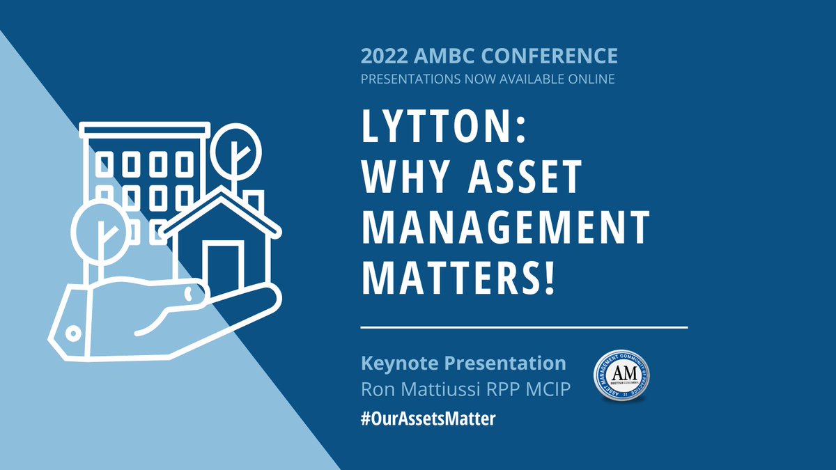 The presentation decks from the 2022 AMBC Conference are now available on our new website! This includes an incredible keynote presentation by Ron Mattiussi about #AssetManagement in Lytton. #OurAssetsMatter

Find it at the link: assetmanagementbc.ca/conference/