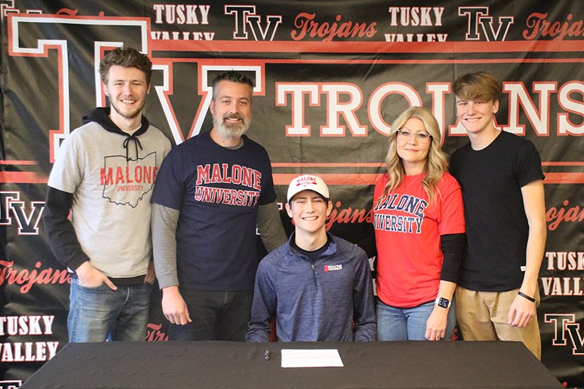 TVTrojans's tweet photo. Congratulations to TVHS senior Silas Miller as he has signed his letter of intent to continue his academic and track career at Malone University. Silas will major in secondary education with the goal of becoming a teacher and coach. Congratulations Silas! https://t.co/u112hp8DqE