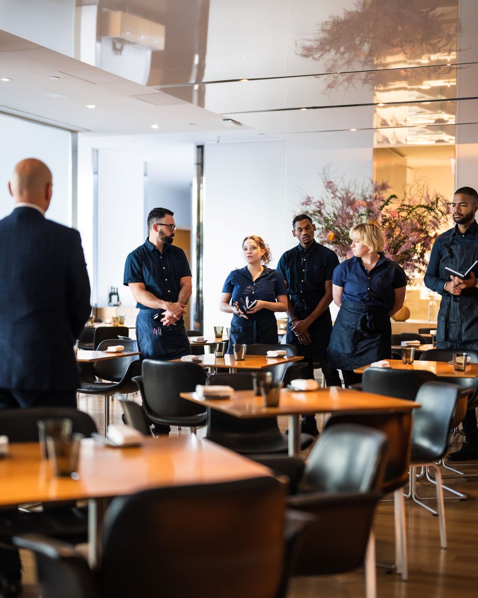 Our manager Regis and the Bar Room team getting in the zone before a busy lunch service.