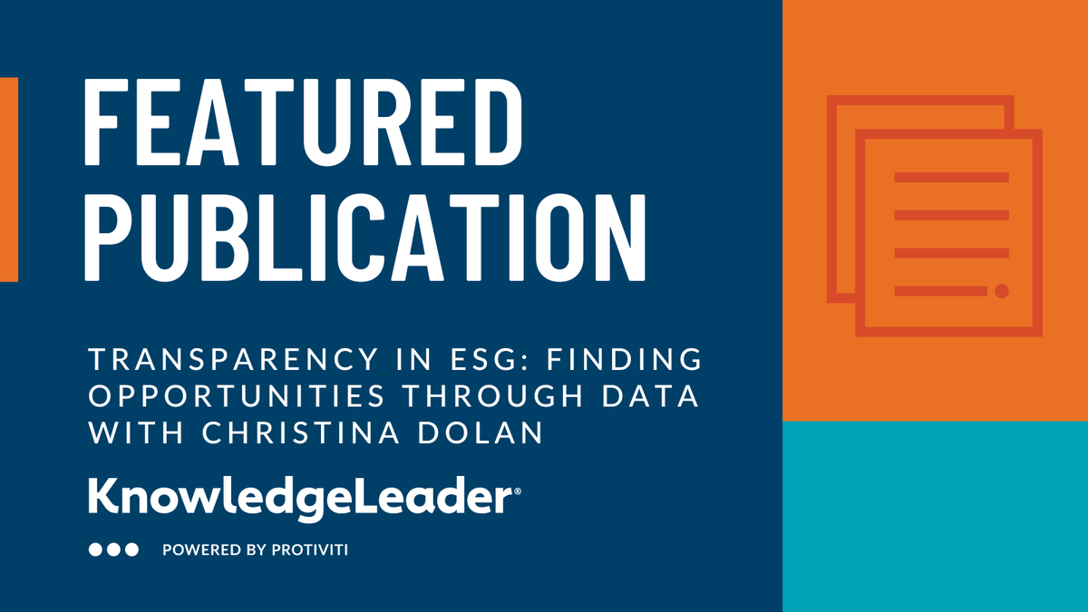 Knowledge_Lead's tweet photo. A look at Protiviti’s Joe Kornik and InsideChains Founder Cristina Dolan's discussion regarding ESG, risk, data and cybersecurity. https://t.co/FkTEk0GVRP

#PerformanceManagement #PerformanceMeasurement #CorporateCulture https://t.co/DTxictWHyM