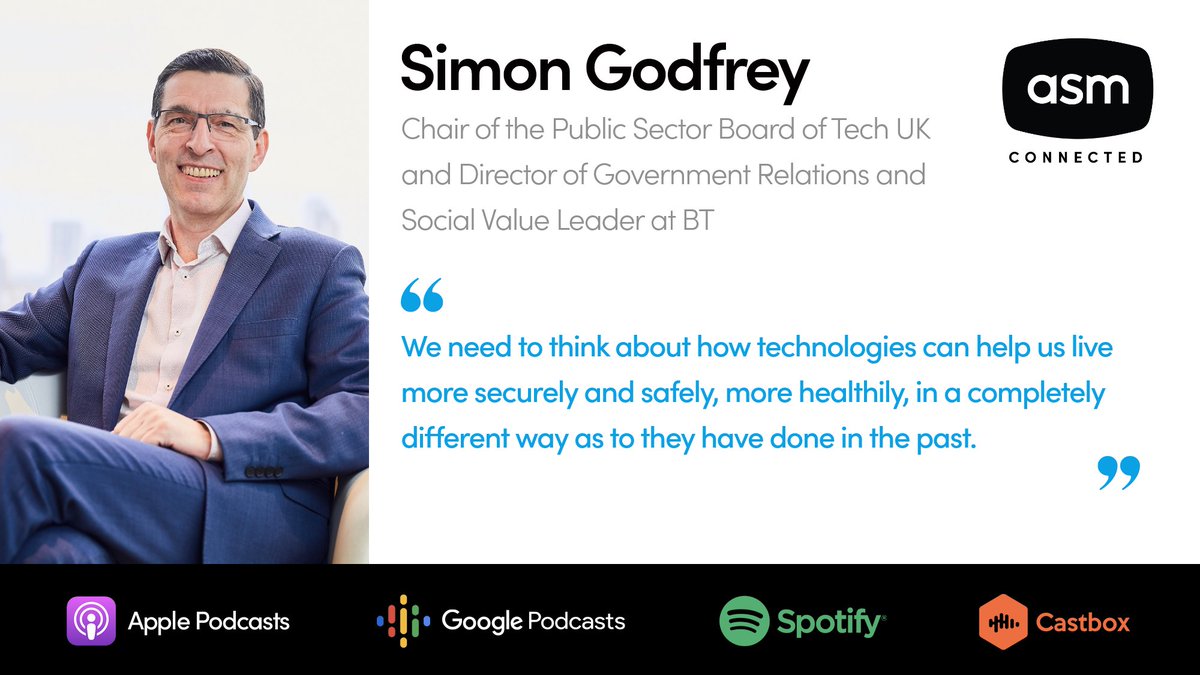 ASMTechnologies's tweet image. Check out episode 4 of #ASMConnected with Simon Godfrey, Chair of the Public Sector Board of @techUK who discusses how #technology can be used by government to create a better future for society: s.asmtech.com/simon-godfrey

#FutureOfWork #Innovation #AI #TechForGood