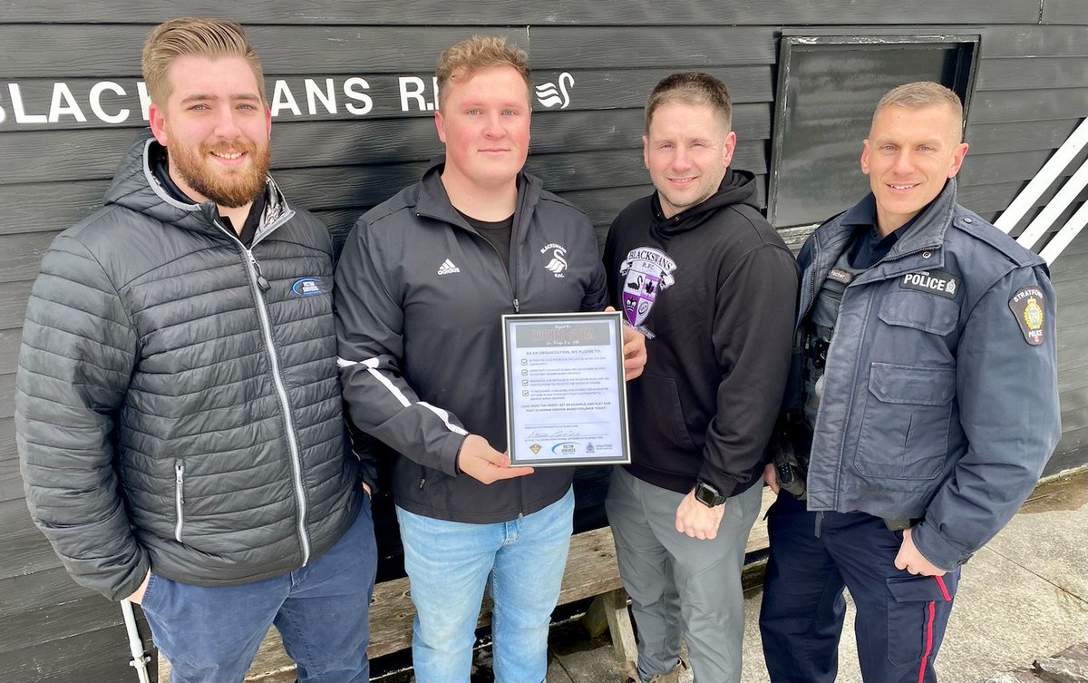 SPSmediaoffice's tweet photo. #SPS is proud to announce a new initiative with @HuronVS called Beyond the Locker Room aimed at ending Gender Based Violence in our community. If you are part of a sports team or organization and wish to take the pledge you can contact info@victimserviceshuron.ca or Cst Fischer https://t.co/XrQLjAl6yd