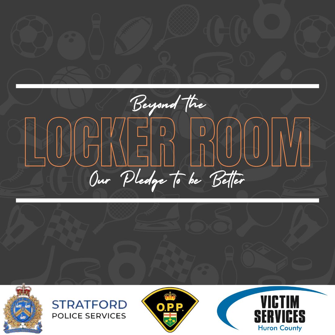SPSmediaoffice's tweet photo. #SPS is proud to announce a new initiative with @HuronVS called Beyond the Locker Room aimed at ending Gender Based Violence in our community. If you are part of a sports team or organization and wish to take the pledge you can contact info@victimserviceshuron.ca or Cst Fischer https://t.co/XrQLjAl6yd