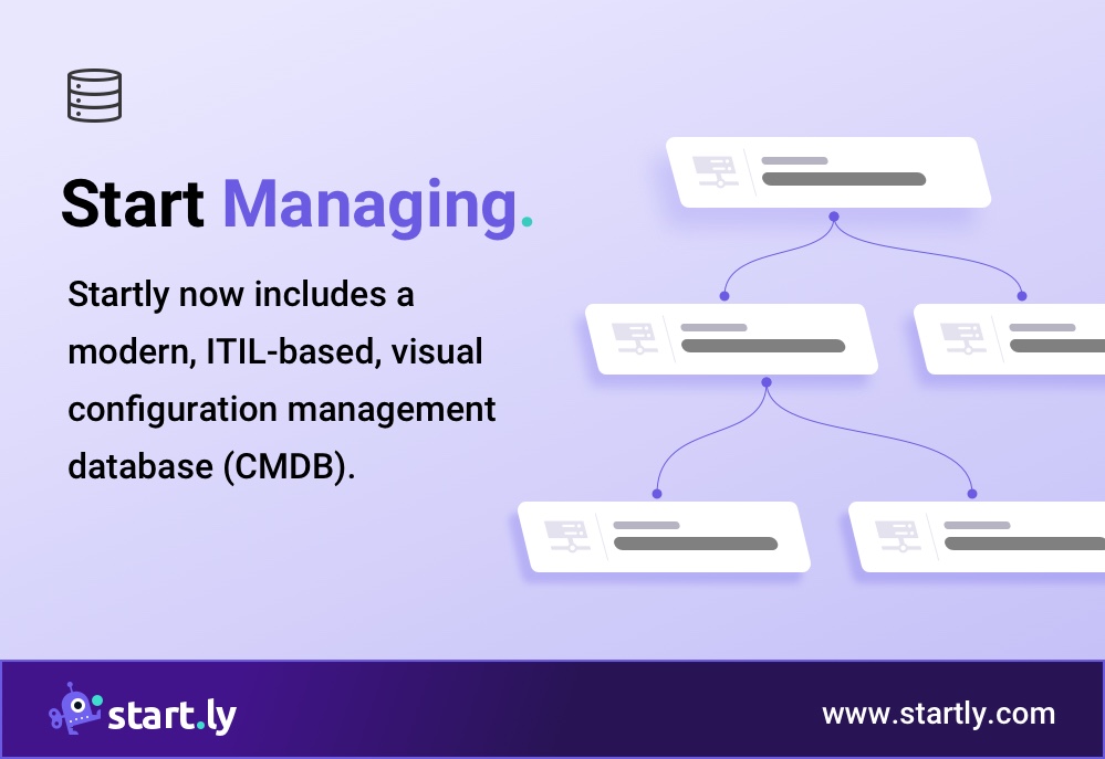 startlysoftware's tweet image. Startly&apos;s all-new CMDB feature was heavily based on ITIL 4 processes, allowing users to determine what&apos;s impacted and dependent so they can move from investigation to remediation quickly. 

#startlyapp #startly #ITprofessionals #ITSM #ITIL #CMDB