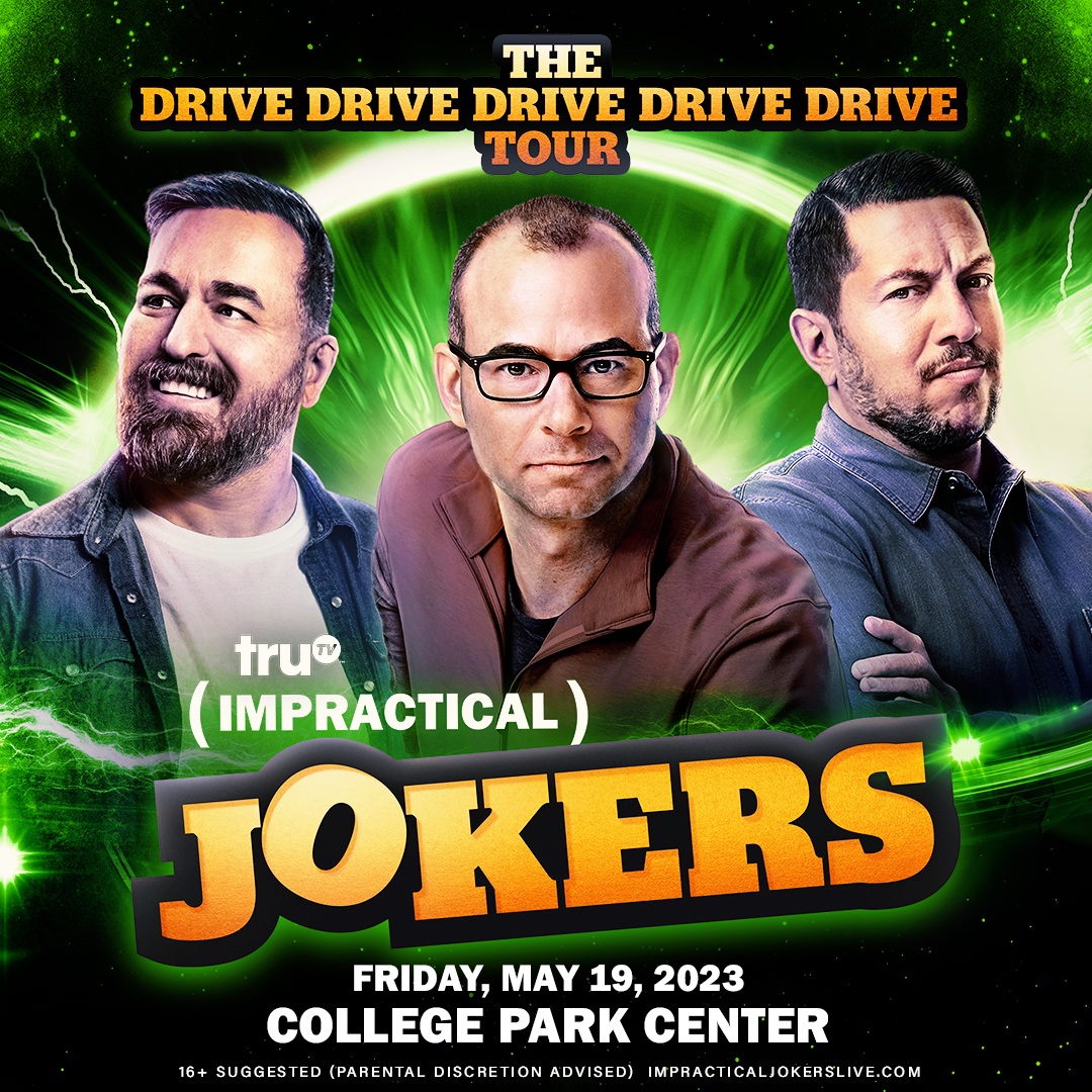 UTACollegePark's tweet photo. Seriously! We're excited to announce that Impractical Jokers are coming to CPC, May 19! Tickets are on sale Friday, 12/10 at 10 AM at https://t.co/YSmH0mx9SK
#CPC10 #CPClive #ImpracticalJokers @truTVjokers @UTATickets @OutbackPresents @visit_arlington @DTarlington https://t.co/qrbeXRZl60