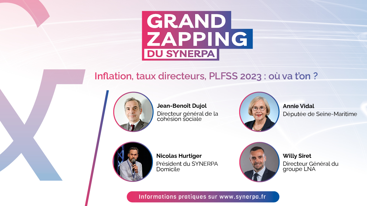 Synerpa (@synerpacom) on Twitter photo 📌 À 14h50 : point sur la situation économique (#inflation, #PLFSS2023...) du secteur du Grand Âge avec la Députée <a href="/Vidal7602/">Annie Vidal</a>, <a href="/jbdujol/">Jean-Benoît Dujol</a>, DG de la cohésion sociale, <a href="/NicolasHurtiger/">Nicolas Hurtiger</a> et Willy Siret, DG de <a href="/LNA_Sante/">LNA Santé</a> 📌 À 14h50 : point sur la situation économique (#inflation, #PLFSS2023...) du secteur du Grand Âge avec la Députée <a href="/Vidal7602/">Annie Vidal</a>, <a href="/jbdujol/">Jean-Benoît Dujol</a>, DG de la cohésion sociale, <a href="/NicolasHurtiger/">Nicolas Hurtiger</a> et Willy Siret, DG de <a href="/LNA_Sante/">LNA Santé</a>