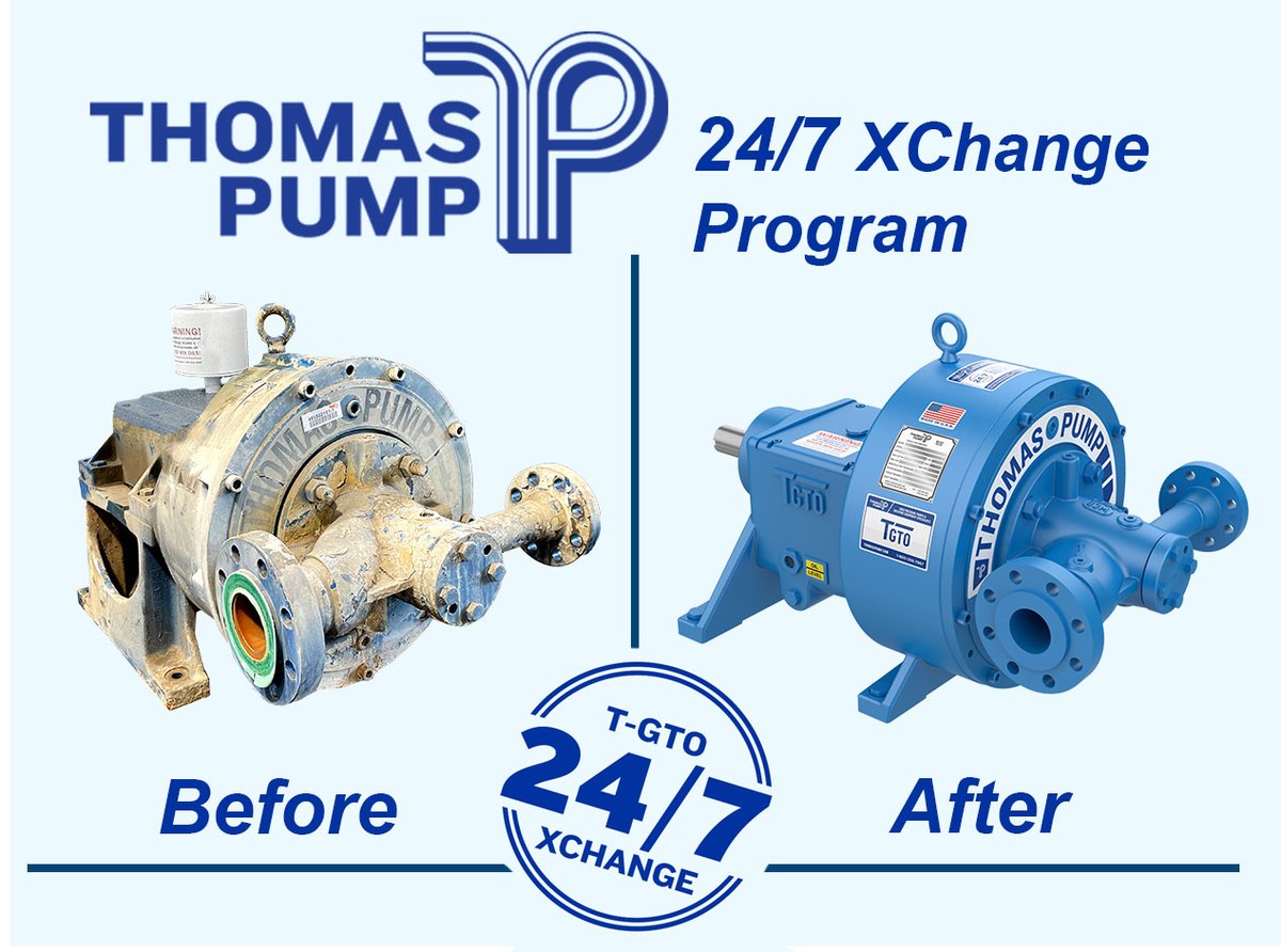 AndersonProcess's tweet image. Thomas Pump has a unique 24/7 XChange Program to advance repairs for their T-GTO product line. See more info on the XChange program and Thomas Pump products:

thomaspump.com/24-7-xchange/

andersonprocess.com/brands/thomas-…

#AndersonProcess #ThomasPump #XChangeProgram #IndustrialPumps