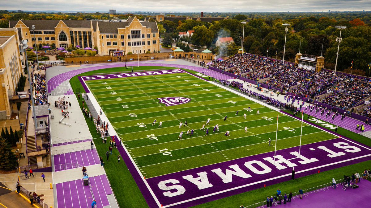 #AGTG After a great conversation with @kuchinski8 this morning at my high school, I am blessed to say I’ve received my first D1 offer to St. Thomas University! #rolltoms @Coach_Caruso @UST_Football @elks_recruits @ElkRiverElksFB